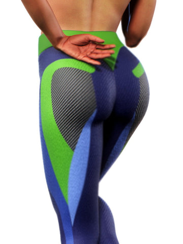 Blue Carbon Leggings-High waisted leggings-bootysculpted